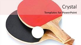  Presentation with pink 80s disco ball - Cool new presentation theme with two tennis balls - ping-pong rackets and ball isolated backdrop and a lemonade colored foreground