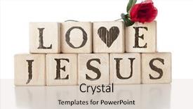  Presentation with rustic love - Colorful PPT theme enhanced with two tiers of rustic alphabet backdrop and a soft green colored foreground