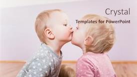  Presentation with toddlers - Slide deck featuring two-toddlers-in-kindergarten-playing background and a lemonade colored foreground