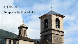  Presentation with corpus callosum - Presentation theme having two-towers-on-the-oratorium background and a  colored foreground