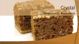  Presentation with banoffee pie cake on white - PPT theme featuring two traditional frisian glazed cake background and a  colored foreground