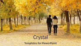  Presentation with eleanor and park - Audience pleasing theme consisting of two trees - couple in autumn park backdrop and a  colored foreground