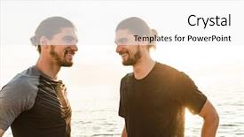  Presentation with exercises - Theme enhanced with two twin brothers doing exercises background and a white colored foreground