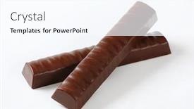  Presentation with white chocolate - Cool new presentation theme with two-unwrapped-chocolate-sticks backdrop and a cool aqua colored foreground