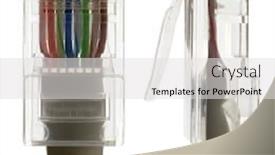 Presentation with ethernet - Presentation featuring two-views-of-an-ethernet background and a light gray colored foreground