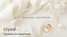  Presentation with invitation - Colorful presentation theme enhanced with two wedding rings and wedding backdrop and a lemonade colored foreground