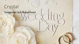  Presentation with wedding invitation - Amazing presentation theme having two-wedding-rings-and-wedding backdrop and a lemonade colored foreground