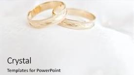  Presentation with flower wedding - Beautiful slide deck featuring two wedding rings with white backdrop and a white colored foreground