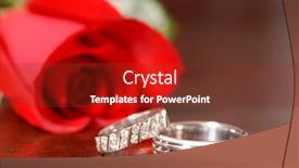  Presentation with wedding rings - Theme consisting of two-wedding-rings background and a tawny brown colored foreground
