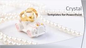  Presentation with vintage car - Presentation theme having two-wedding-rings and a sky blue colored foreground