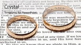  Presentation with christian wedding - Beautiful presentation featuring two wedding rings backdrop and a light gray colored foreground