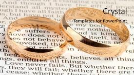  Presentation with christian wedding - Beautiful presentation theme featuring two wedding rings backdrop and a lemonade colored foreground