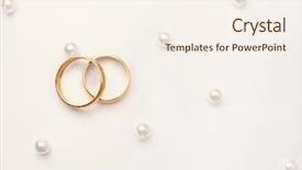  Presentation with wedding rings - Slide deck consisting of two wedding rings background and a cream colored foreground