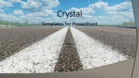  Presentation with asphalt road - PPT layouts enhanced with two white line on asphalt background and a light blue colored foreground