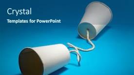  Presentation with old paper - Slides with two-white-paper-cup-connect background and a ocean colored foreground