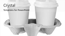  Presentation with scroll paper isolated on white - Cool new PPT layouts with two white paper cup isolated backdrop and a white colored foreground