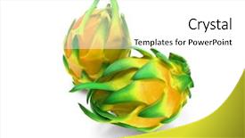  Presentation with dragon fruit - PPT theme enhanced with two whole dragon fruit over white background and a white colored foreground