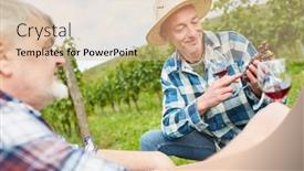  Presentation with wine tasting - Theme enhanced with two-winegrowers-with-a-glass background and a coral colored foreground