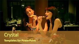  Presentation with helping others two hands woman - Theme featuring two woman in a cocktail background and a  colored foreground