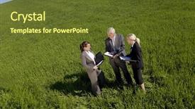  Presentation with concept high blood pressure used tablets - Presentation featuring two women in a green background and a tawny brown colored foreground