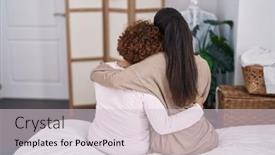  Presentation with pregnant mother fetus women - PPT layouts featuring two-women-mother-and-daughter background and a lemonade colored foreground