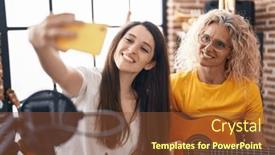  Presentation with women making - PPT theme featuring two-women-musicians-playing-classical background and a  colored foreground