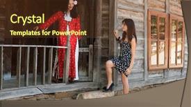  Presentation with bulgarian - PPT theme with one in traditional bulgarian background and a tawny brown colored foreground