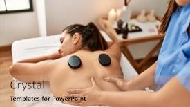  Presentation with two black women - Slide deck featuring two-women-therapist-and-patient background and a coral colored foreground