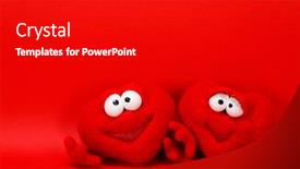  Presentation with wool - PPT layouts consisting of two-wool-red-hearts background and a crimson colored foreground