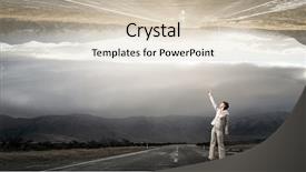  Presentation with contemporary world two columns - Slide set featuring two worlds background and a lemonade colored foreground