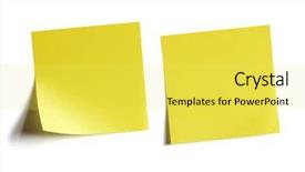  Presentation with reminders - Amazing PPT theme having two yellow sticky note reminders backdrop and a yellow colored foreground