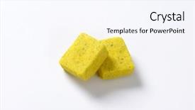  Presentation with herb - Slides enhanced with two yellowish herb bouillon cube background and a  colored foreground