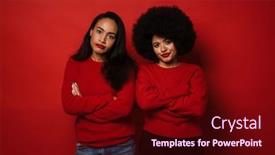  Presentation with african american women - PPT theme consisting of two-young-african-american-women background and a  colored foreground