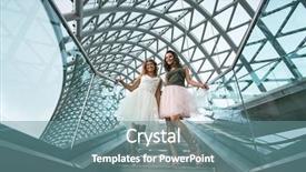  Presentation with helping others two hands woman - Cool new slides with two young beautiful woman travels backdrop and a seafoam green colored foreground