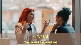  Presentation with business women - PPT layouts with two-young-business-women-sitting background and a  colored foreground