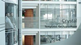  Presentation with moving business - PPT layouts with two-young-businessmen-moving background and a light blue colored foreground