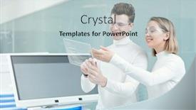  Presentation with software - Slide deck enhanced with two-young-cheerful-software-developers background and a lemonade colored foreground