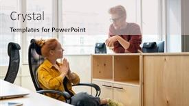  Presentation with points - Amazing PPT layouts having two-young-contemporary-business-partners backdrop and a lemonade colored foreground