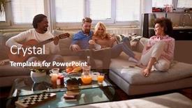  Presentation with living room - Cool new presentation with two-young-couple-enjoying backdrop and a tawny brown colored foreground