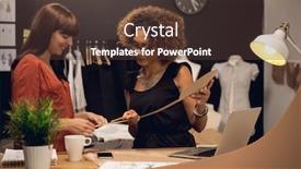  Presentation with entrepreneur - Audience pleasing PPT layouts consisting of two-young-entrepreneur-women backdrop and a tawny brown colored foreground