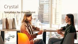  Presentation with further - Amazing presentation theme having two-young-female-shoppers backdrop and a cream colored foreground