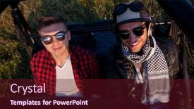  Presentation with driving road - Cool new PPT theme with two young happy excited men enjoying beautiful sunny day while driving a off road buggy car on mountain nature backdrop and a wine colored foreground