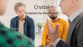  Presentation with intercultural - Colorful PPT layouts enhanced with two young intercultural men looking backdrop and a lemonade colored foreground