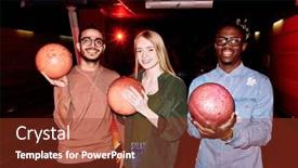  Presentation with tracks - Cool new theme with two-young-intercultural-men backdrop and a tawny brown colored foreground