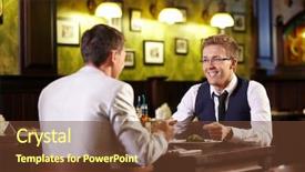  Presentation with two men on a judo - Amazing theme having two young men talking backdrop and a tawny brown colored foreground