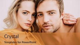  Presentation with love - Presentation design with love are hugging love affair background and a gold colored foreground