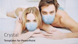  Presentation with beds - Colorful PPT layouts enhanced with two-young-people-in-love backdrop and a soft green colored foreground