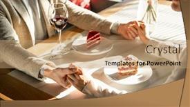  Presentation with classy - Amazing theme having two-young-romantic-dates-holding backdrop and a coral colored foreground