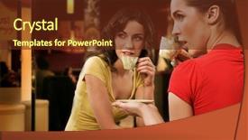  Presentation with underage drinking two teenagers having - Slides enhanced with cafe coffee day - two young women having lunch background and a tawny brown colored foreground