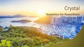  Presentation with hong kong - Beautiful presentation featuring tyhoon - hong kong beautiful sunset aberdeen backdrop and a cream colored foreground